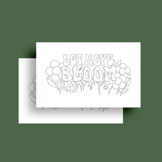 Let Hope Bloom Colouring Sheet